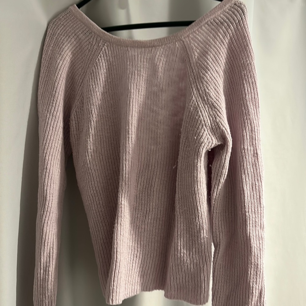 Light Purple American Eagle Crossover Open Back Sweater
